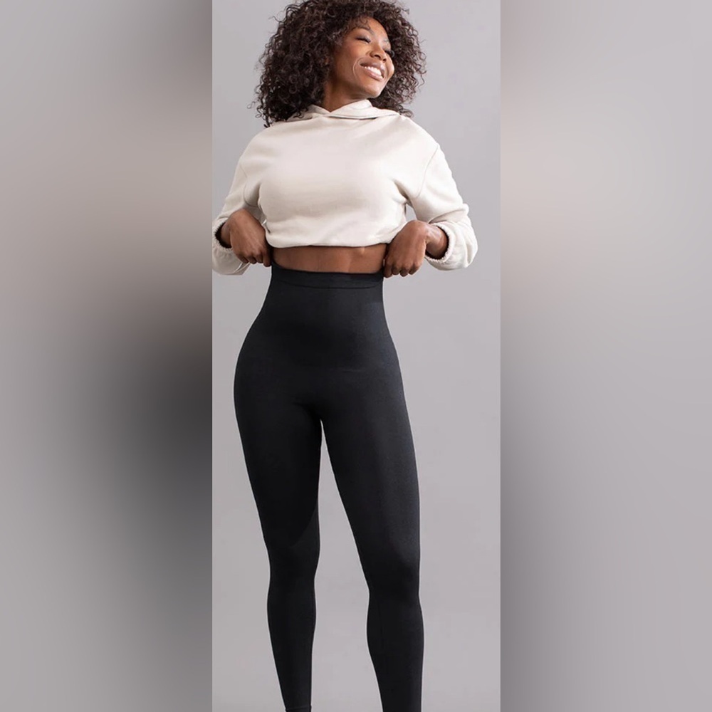 SHAPERMINT Empetua black high waisted shaping contour leggings. XL